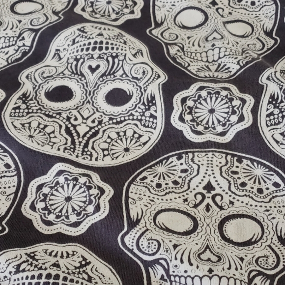 Skull graphic tee unisex grey white size small unisex - Picture 5 of 5